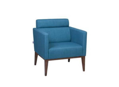 Sillón reclinable azul para sala de estar de una plaza, sofá tapizado de lujo con asiento para club.